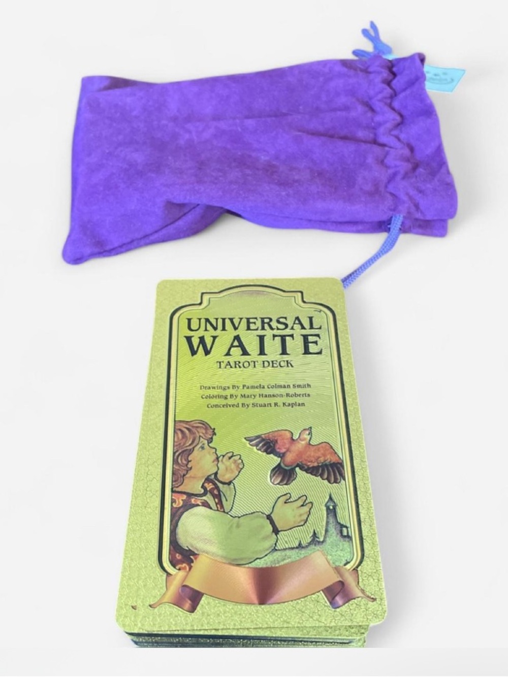 Universal Waite Tarot Deck with Purple Velvet Pouch